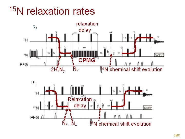 15 N relaxation rates relaxation delay R 2 CPMG 2 Hz. Ny Nx 15