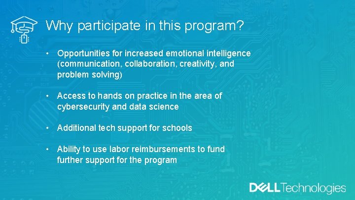 Why participate in this program? • Opportunities for increased emotional intelligence (communication, collaboration, creativity, Why participate in this program? • Opportunities for increased emotional intelligence (communication, collaboration, creativity,