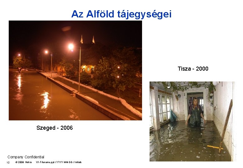 Az Alföld tájegységei Tisza - 2000 Szeged - 2006 Company Confidential 12 © 2008