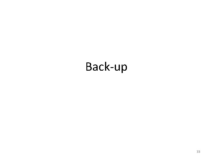 Back‐up 33 