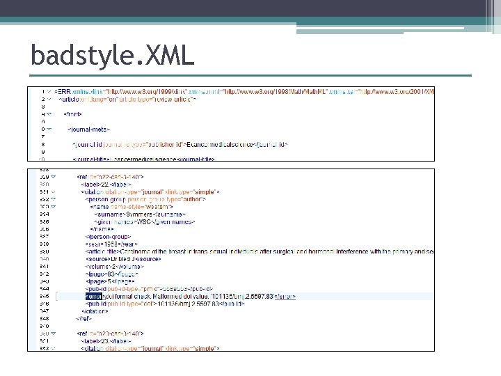 badstyle. XML 