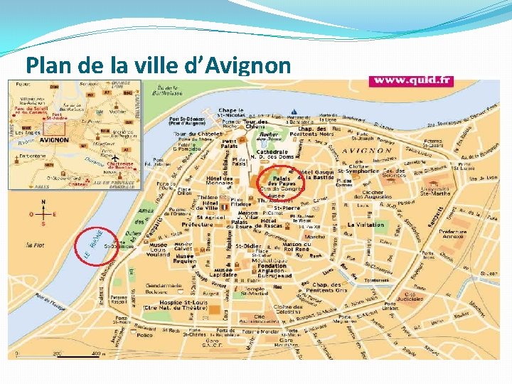 Plan de la ville d’Avignon Plan de la ville d’Avignon
