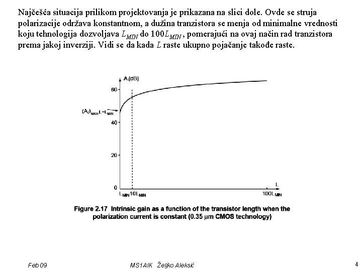 Najčešća situacija prilikom projektovanja je prikazana na slici dole. Ovde se struja polarizacije održava