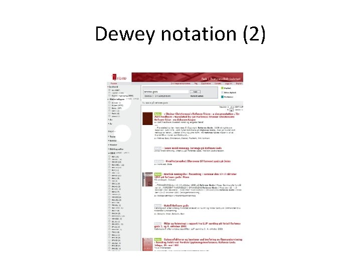 Dewey notation (2) 