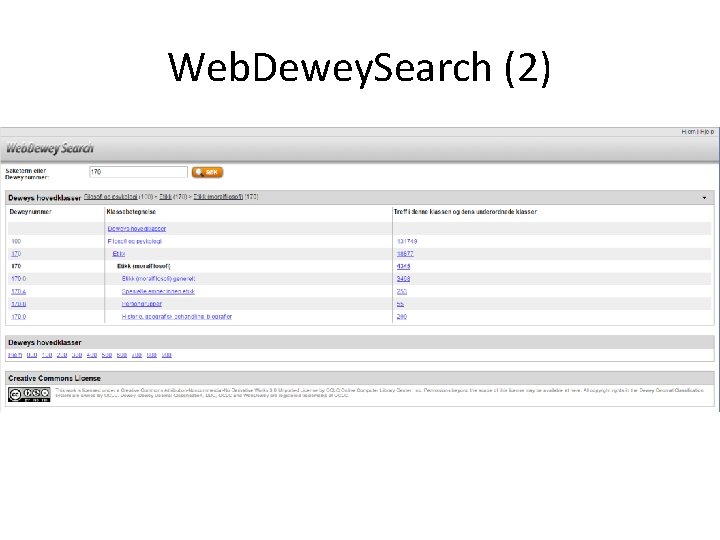 Web. Dewey. Search (2) 