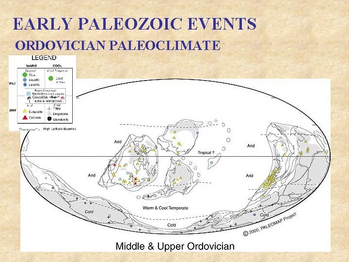 EARLY PALEOZOIC EVENTS ORDOVICIAN PALEOCLIMATE 