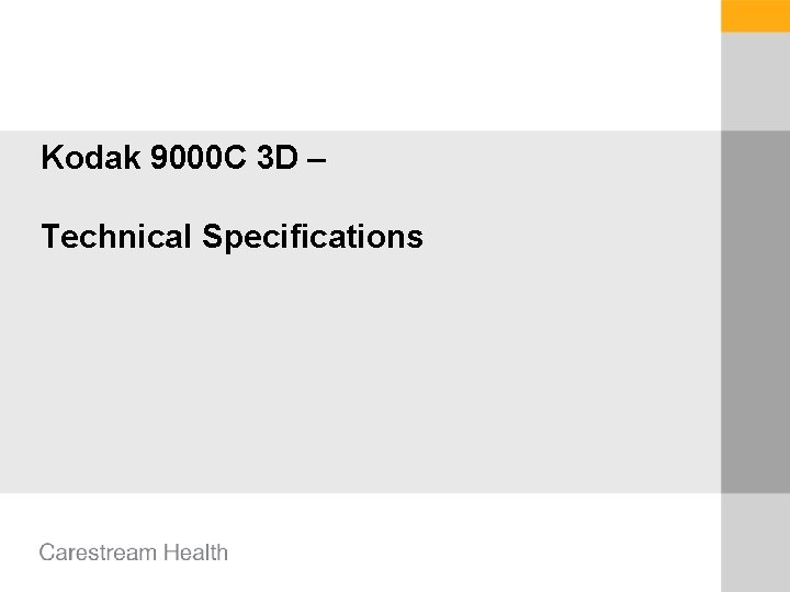 Kodak 9000 C 3 D – Technical Specifications 