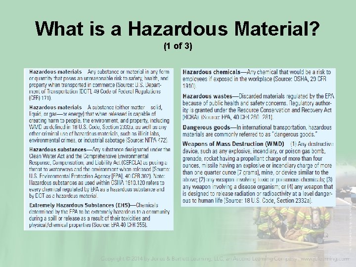 What is a Hazardous Material? (1 of 3) 