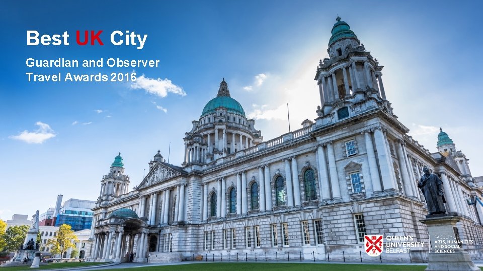 Best UK City BELFAST Guardian and Observer Travel Awards 2016 