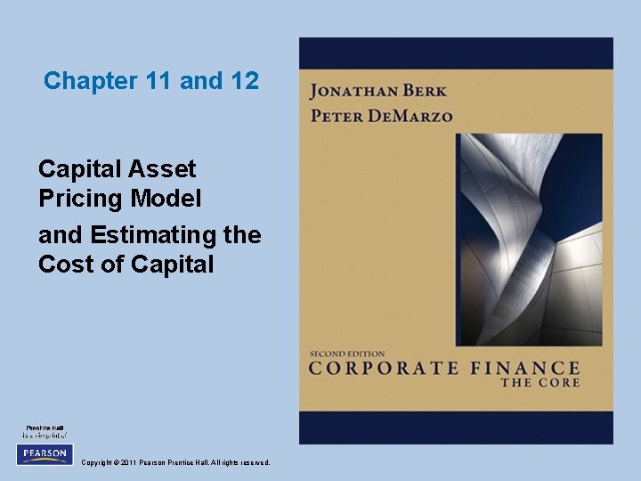 Chapter 11 and 12 Capital Asset Pricing Model