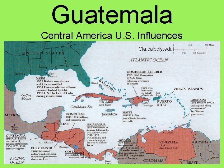 Guatemala Central America U. S. Influences Cla. calpoly. edu 