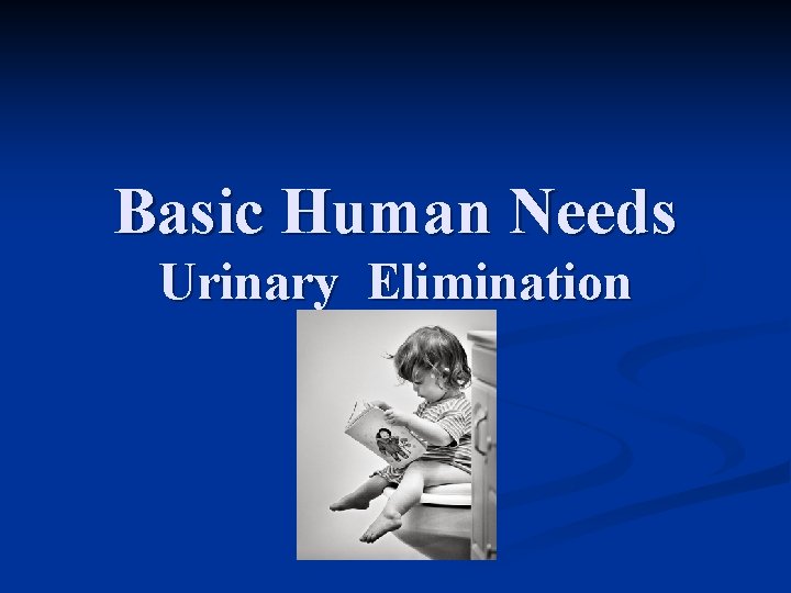 Basic Human Needs Urinary Elimination 