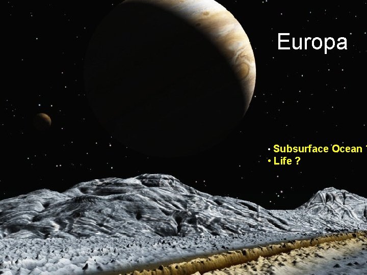 Europa • Subsurface Ocean ? • Life ? AMSAT-UK : University of Surrey, July