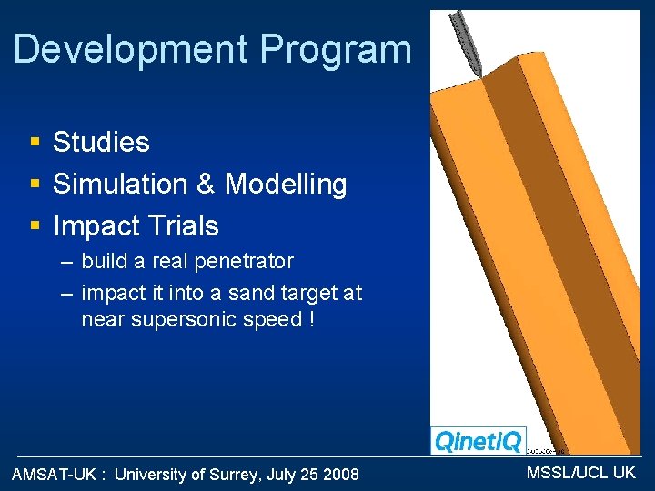 Development Program § Studies § Simulation & Modelling § Impact Trials – build a