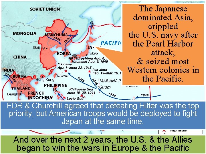 Germany, using When the U. S. entered WW 2 in late 1941, The Japanese