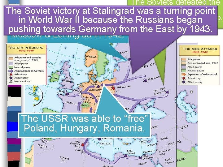 The Soviets defeated the German army atpoint the The Soviet victory at Stalingrad was