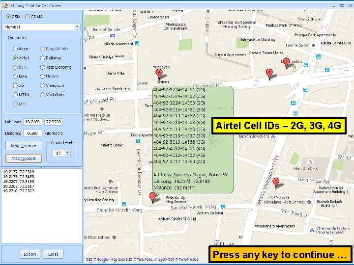 Airtel Cell IDs – 2 G, 3 G, 4 G Press any key to