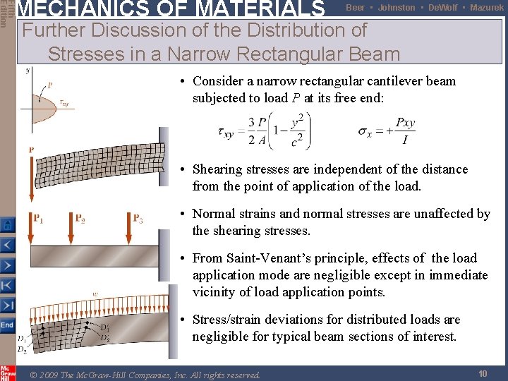 Fifth Edition MECHANICS OF MATERIALS Beer • Johnston • De. Wolf • Mazurek Further