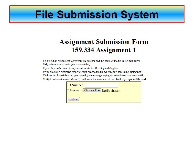 File Submission System 