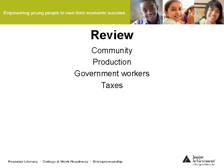 Review Community Production Government workers Taxes 