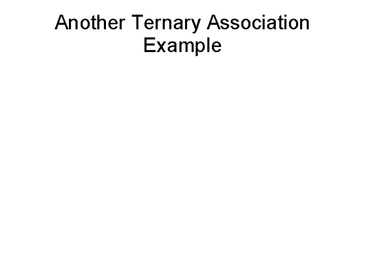 Another Ternary Association Example 