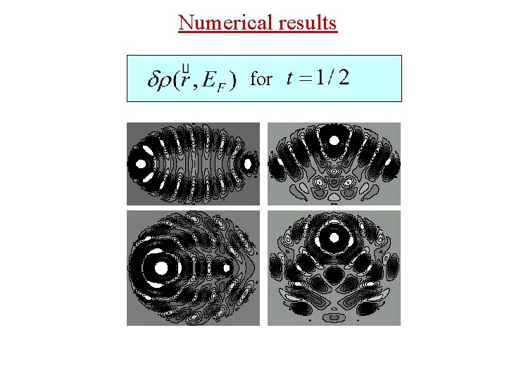 Numerical results for 