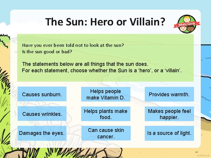 The Sun: Hero or Villain? Have you ever been told not to look at