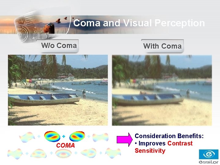 Coma and Visual Perception W/o Coma COMA With Coma Consideration Benefits: • Improves Contrast Coma and Visual Perception W/o Coma COMA With Coma Consideration Benefits: • Improves Contrast