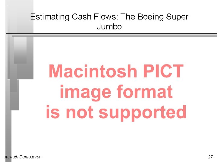 Estimating Cash Flows: The Boeing Super Jumbo Aswath Damodaran 27 