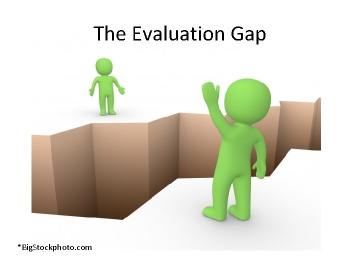 The Evaluation Gap *Big. Stockphoto. com 