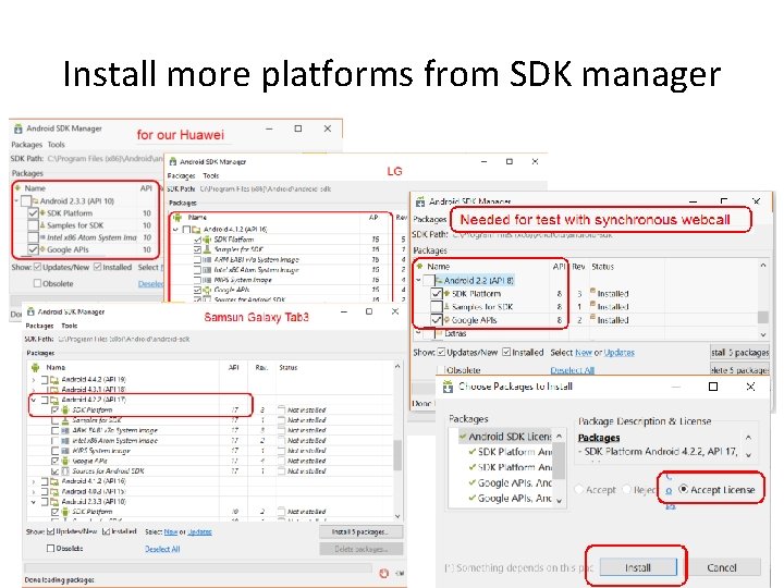 Install more platforms from SDK manager 