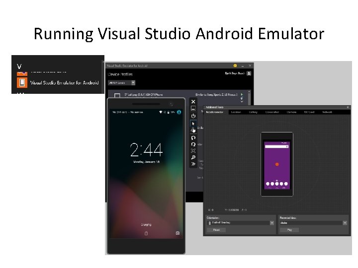 Running Visual Studio Android Emulator 