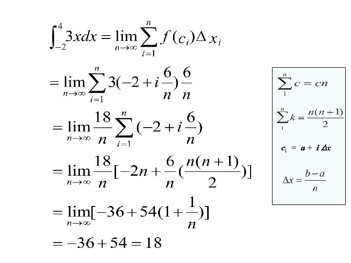 ci = a + i x ci = a + i x