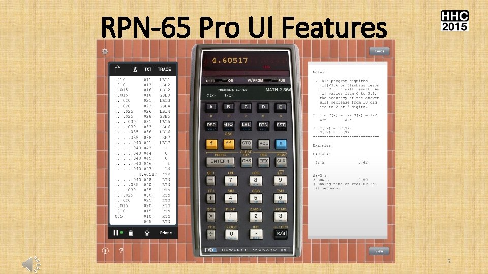 RPN-65 Pro UI Features 5 