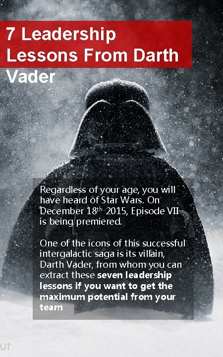 7 Leadership Lessons From Darth Vader DEMAND Regardless of your age, you will have