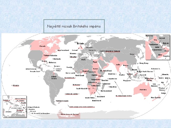 Největší rozsah Britského impéria 