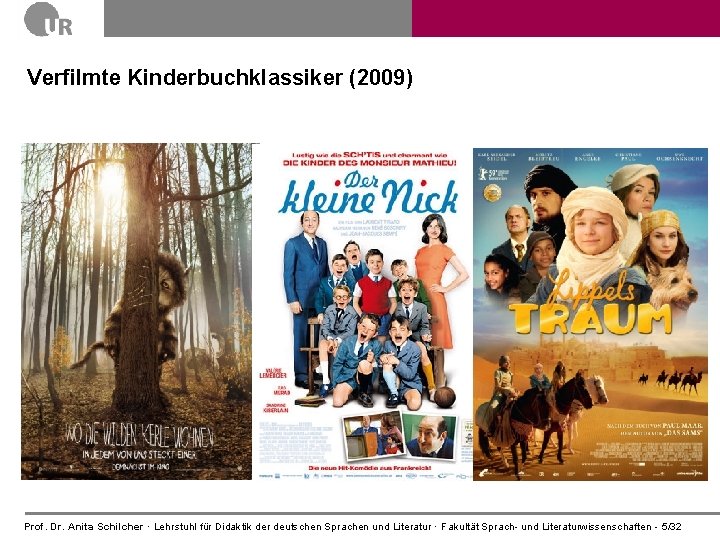 Verfilmte Kinderbuchklassiker (2009) Prof. Dr. Anita Schilcher · Lehrstuhl für Didaktik der deutschen Sprachen