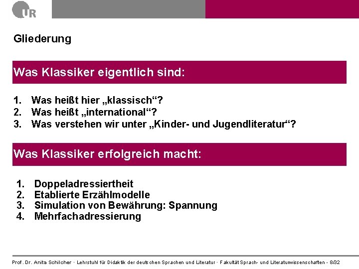 Gliederung Was Klassiker eigentlich sind: 1. Was heißt hier „klassisch“? 2. Was heißt „international“?