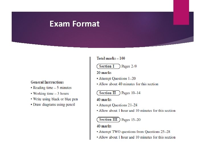 Exam Format 