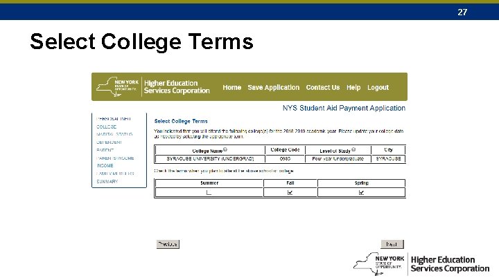 27 Select College Terms 