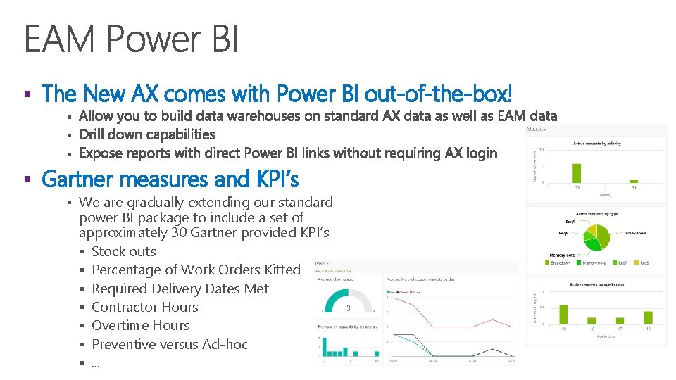 § The New AX comes with Power BI out-of-the-box! § § Gartner measures and