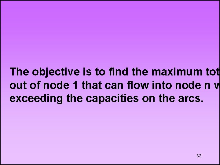 The objective is to find the maximum tota out of node 1 that can