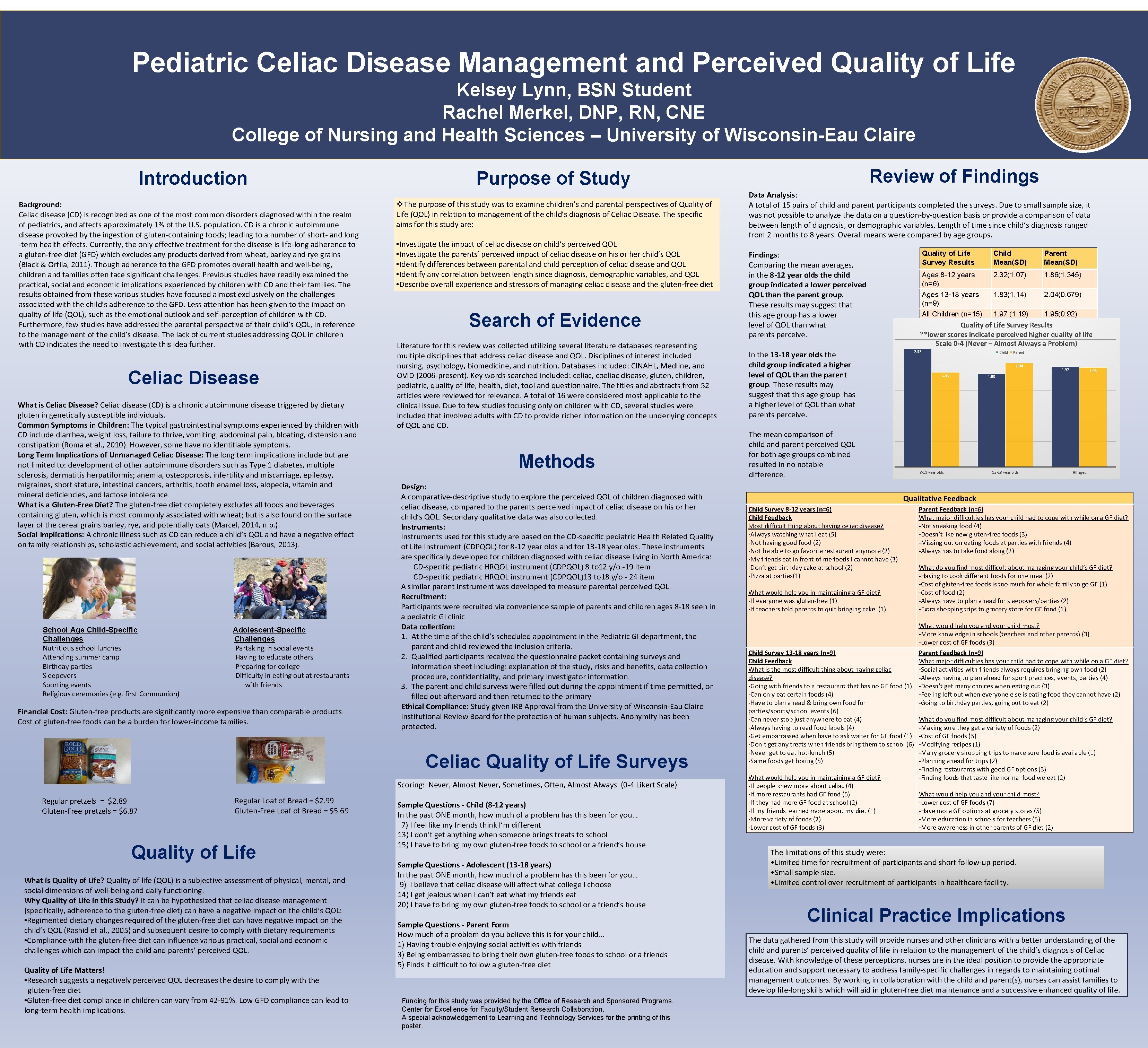 Pediatric Celiac Disease Management and Perceived Quality of