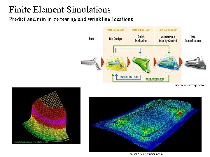 Finite Element Simulations Predict and minimize tearing and wrinkling locations www. esi-group. com nsmwww.