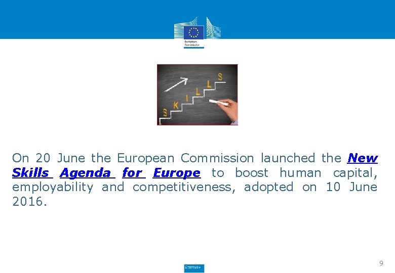 On 20 June the European Commission launched the New Skills Agenda for Europe to