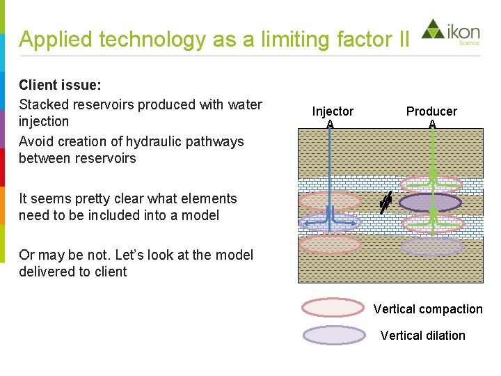 Applied technology as a limiting factor II Client issue: Stacked reservoirs produced with water