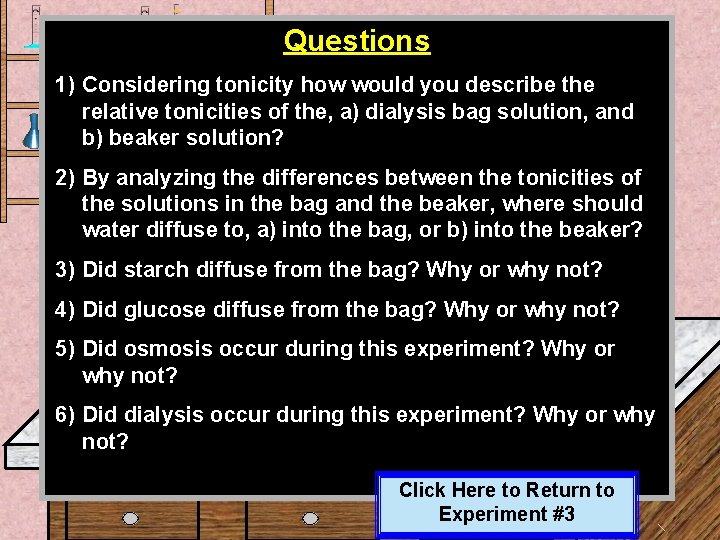Questions 1) Considering tonicity how would you describe the relative tonicities of the, a) Questions 1) Considering tonicity how would you describe the relative tonicities of the, a)