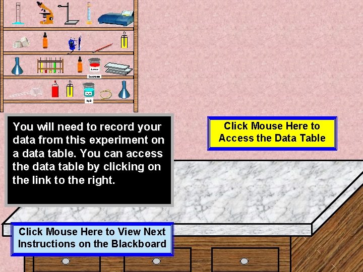 Sucrose H 2 O You will need to record your data from this experiment Sucrose H 2 O You will need to record your data from this experiment