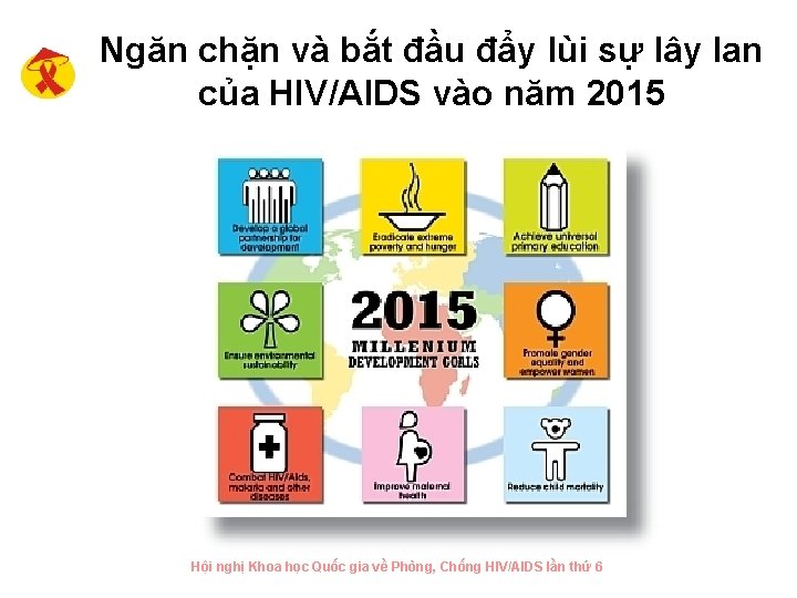 Ngăn chặn và bắt đầu đẩy lùi sự lây lan của HIV/AIDS vào năm