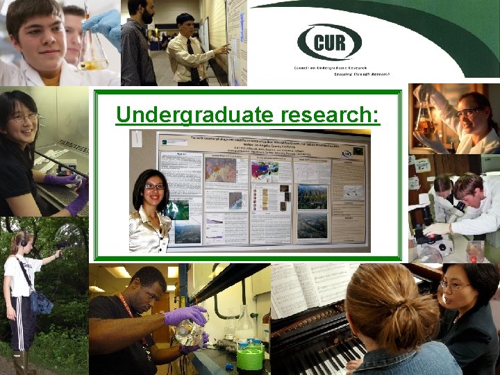 Undergraduate research: An inquiry or investigation conducted by an undergraduate student that makes an